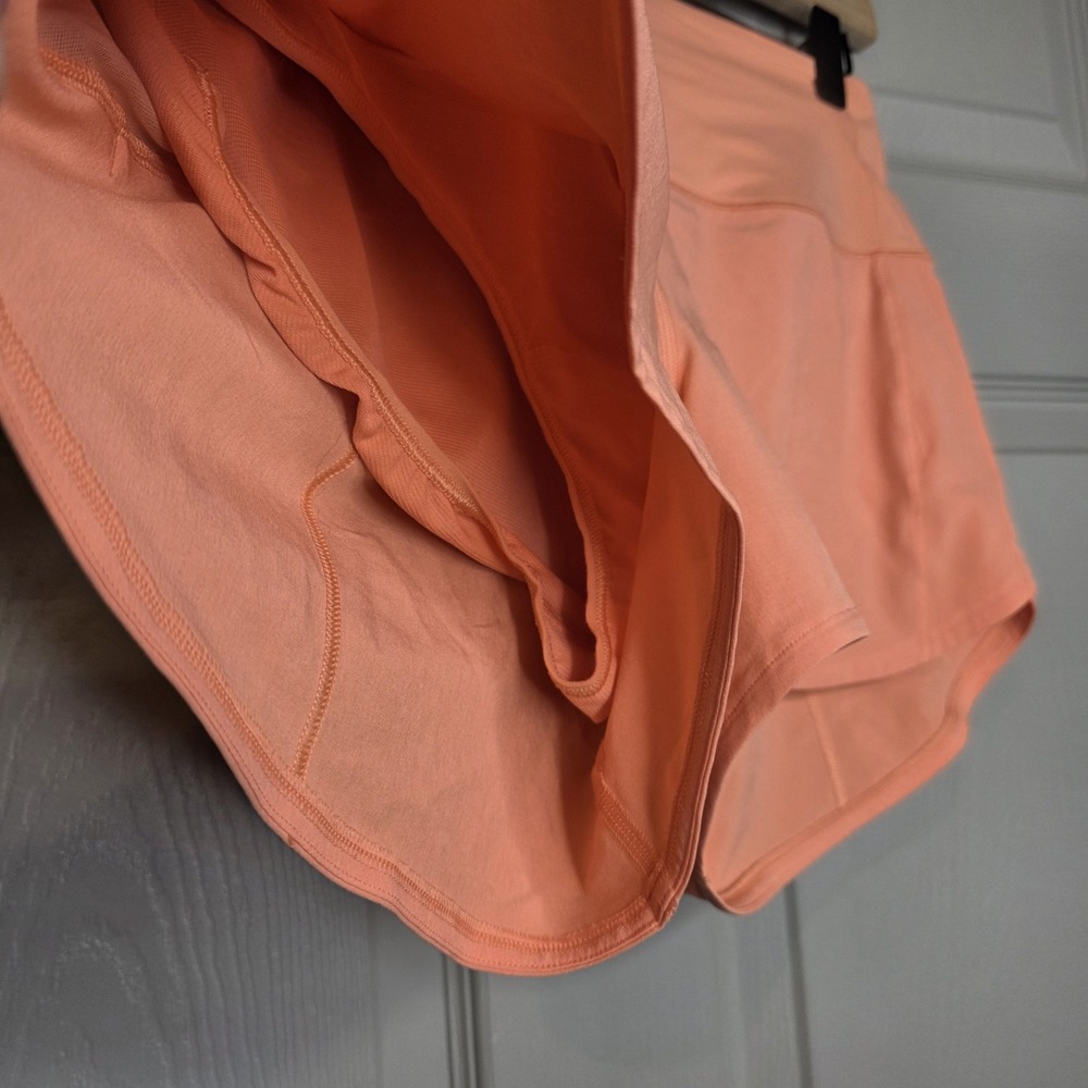 Lululemon Speed Up High-Rise Lined Short 4"Sunny Coral Sz 4 W7BJ8T Orange - Picture 3 of 8